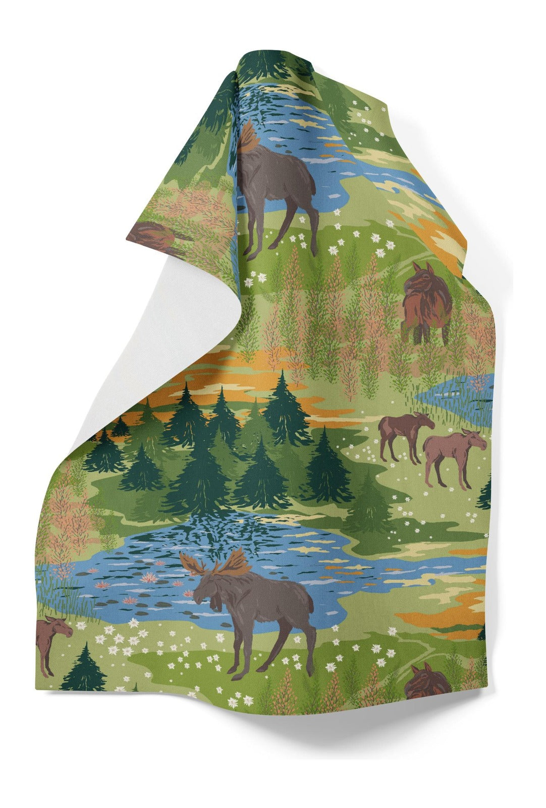 Älgrike groene theedoek 46×70 cm