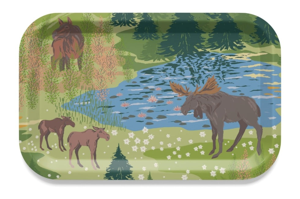 Älgrike Tablett grün 27×20 cm