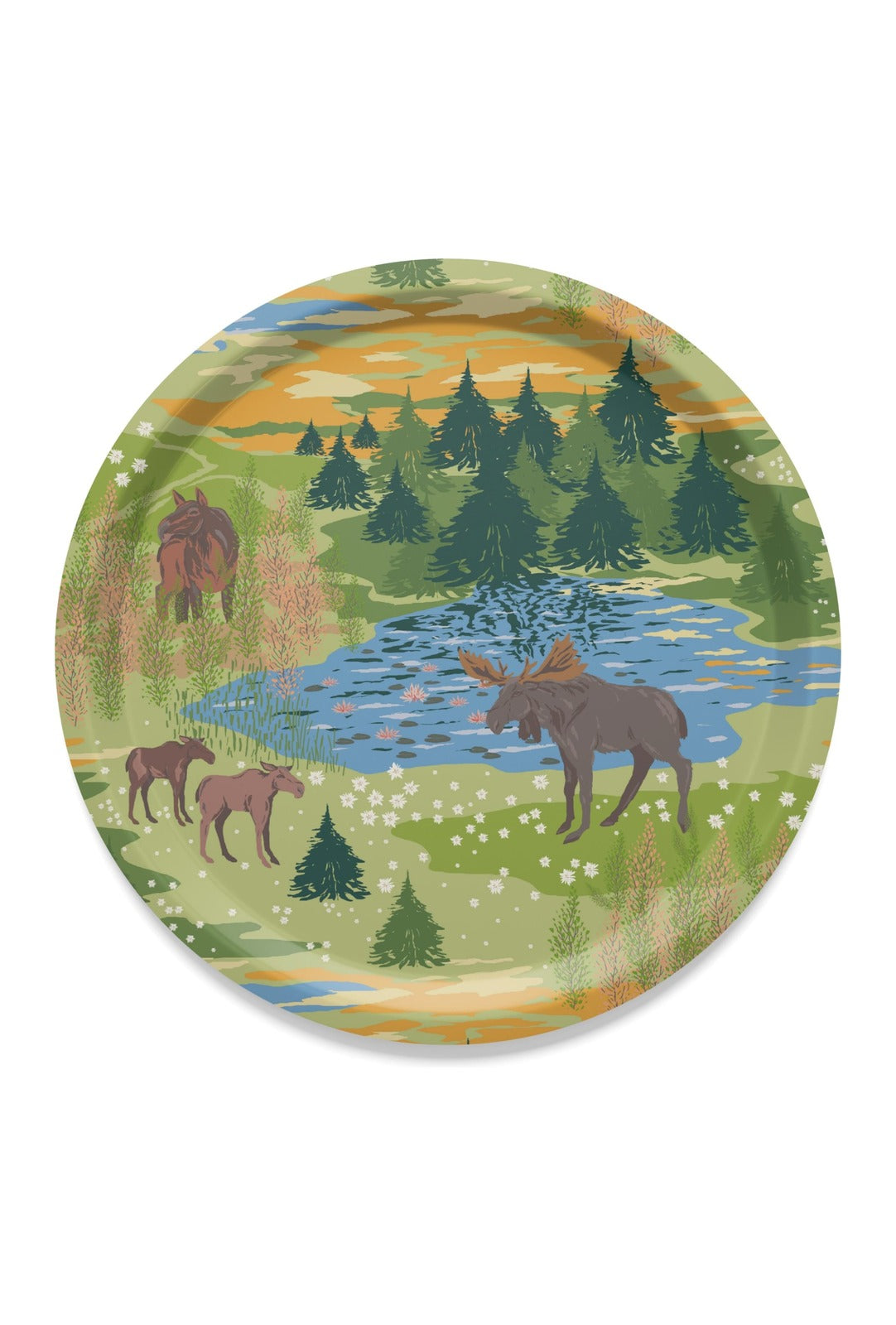 Älgrike Green Round Tray Ø 31/38 cm
