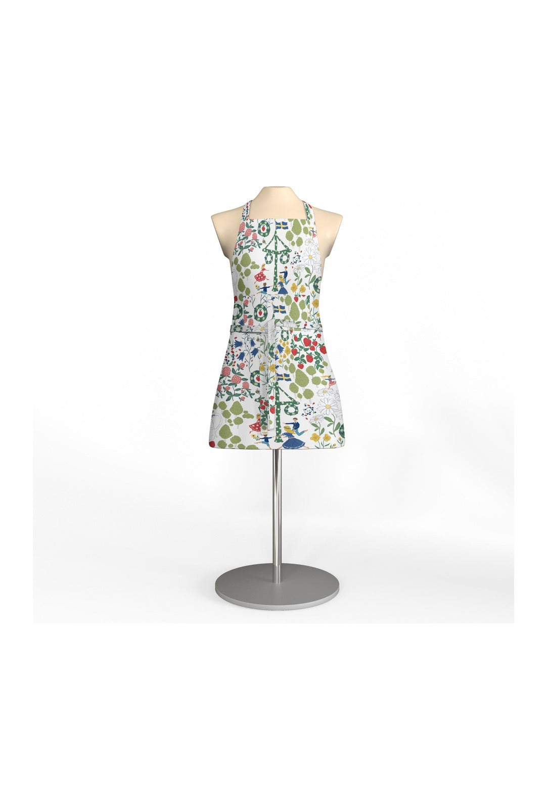 Midsommardans schort met zak 65×85 cm