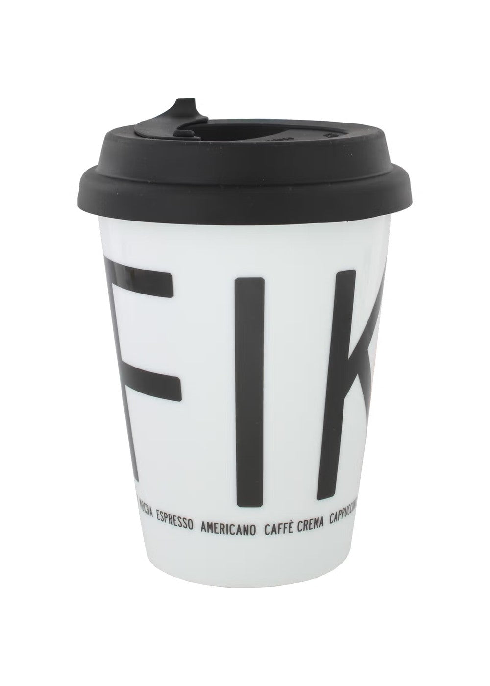 Fika To Go-mugg svart/vit