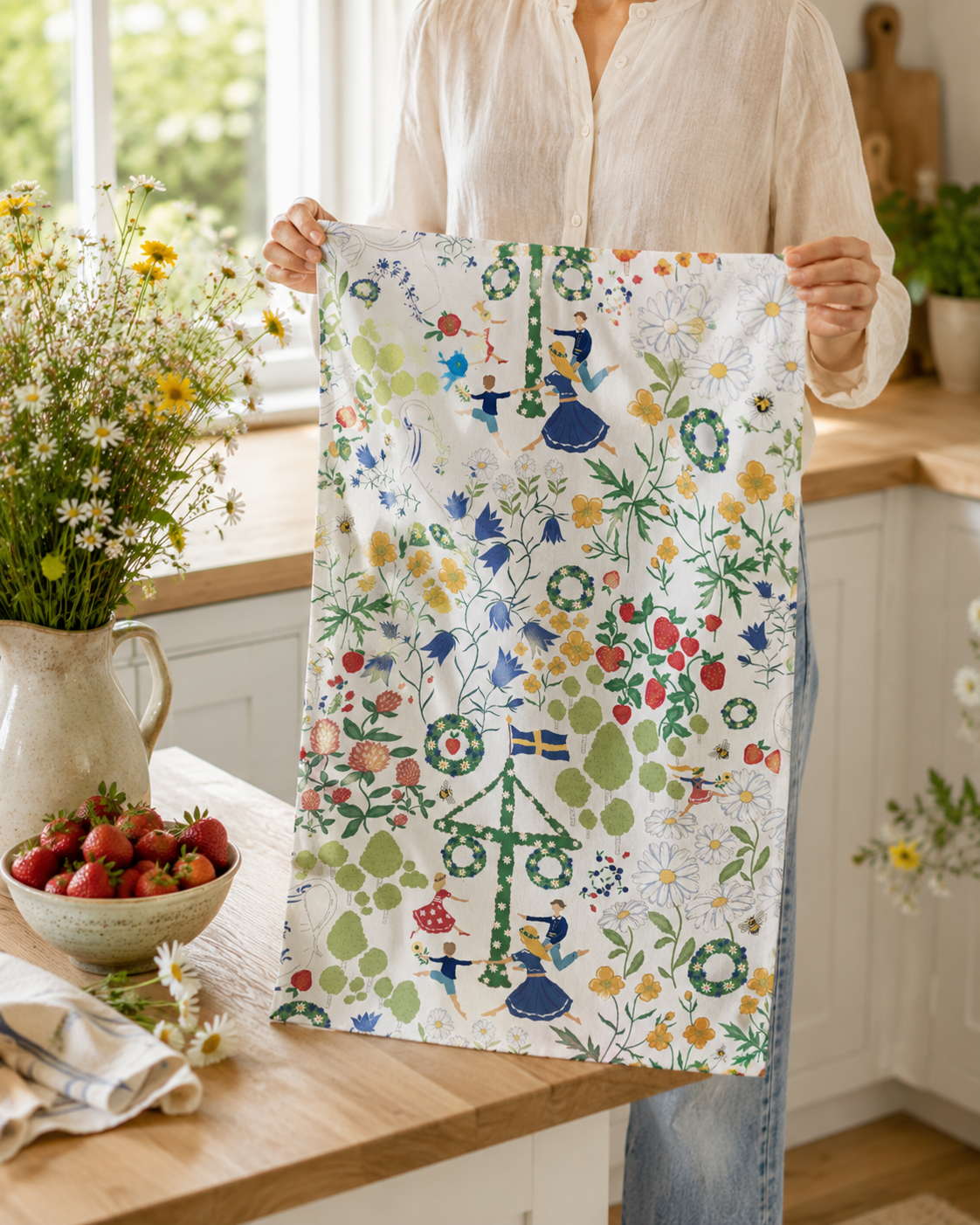 Midsommardans Geschirrtuch 46×70 cm