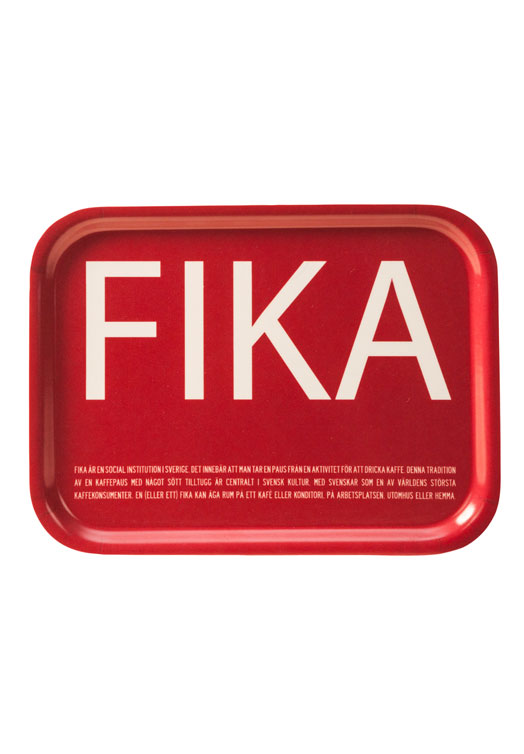 Fika dienblad Rood