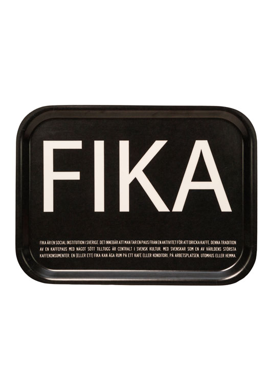 Fika dienblad Zwart