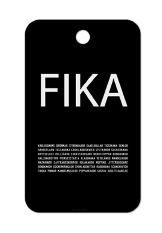 Cutting board Fika - black/white