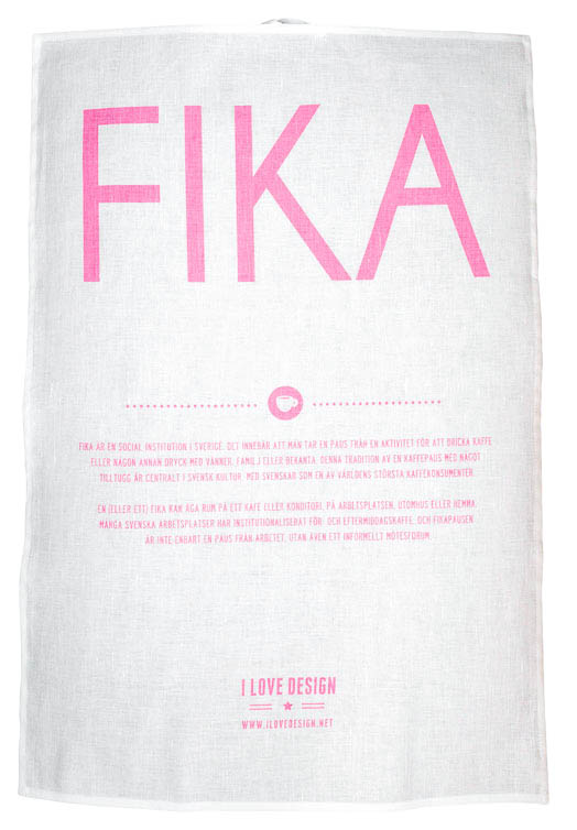 Fika theedoek - rosa