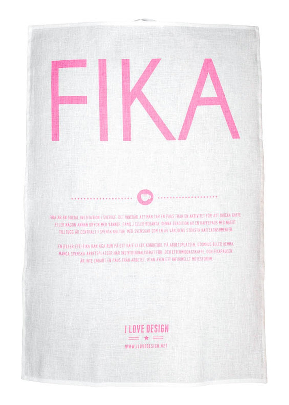 Fika theedoek roze