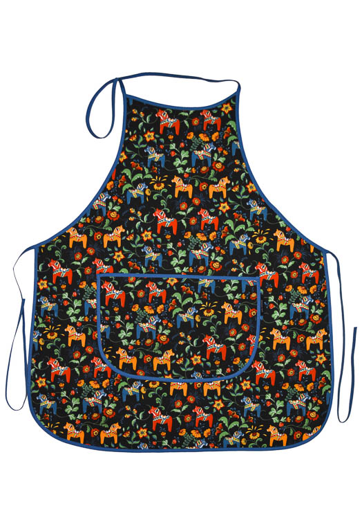 keukenschort-dala-paard-mini-zwart