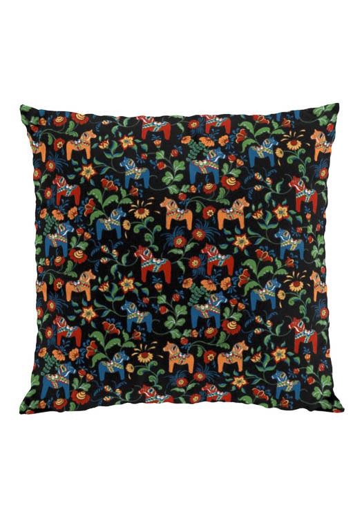 kussenovertrek-dala-paard-mini-zwart