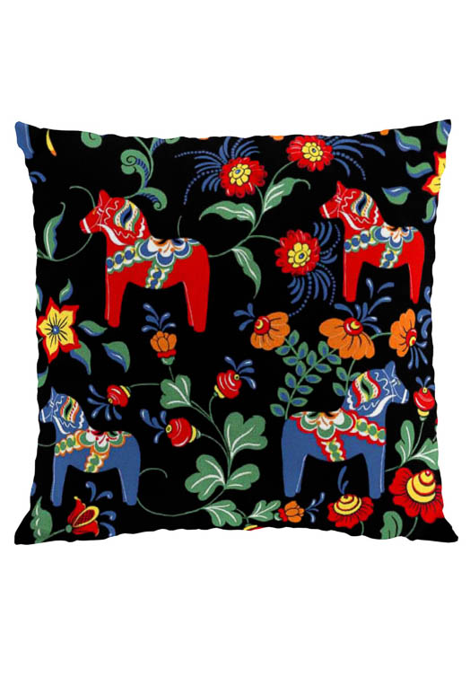 kussenovertrek-dala-paard-zwart