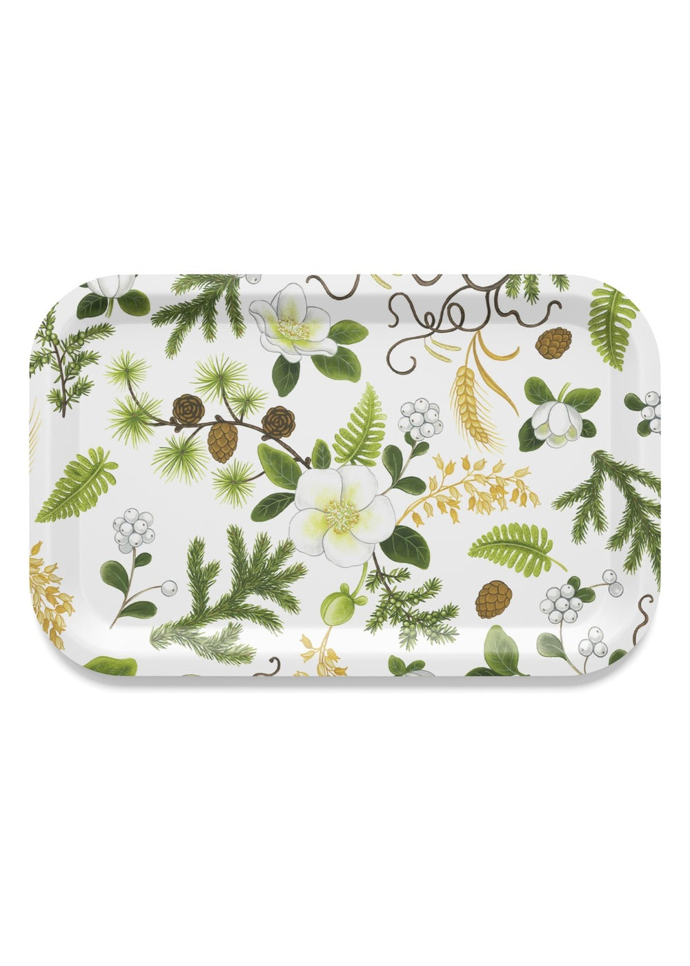 Barr & Blom dienblad 20 × 27 cm - Offwhite & groen