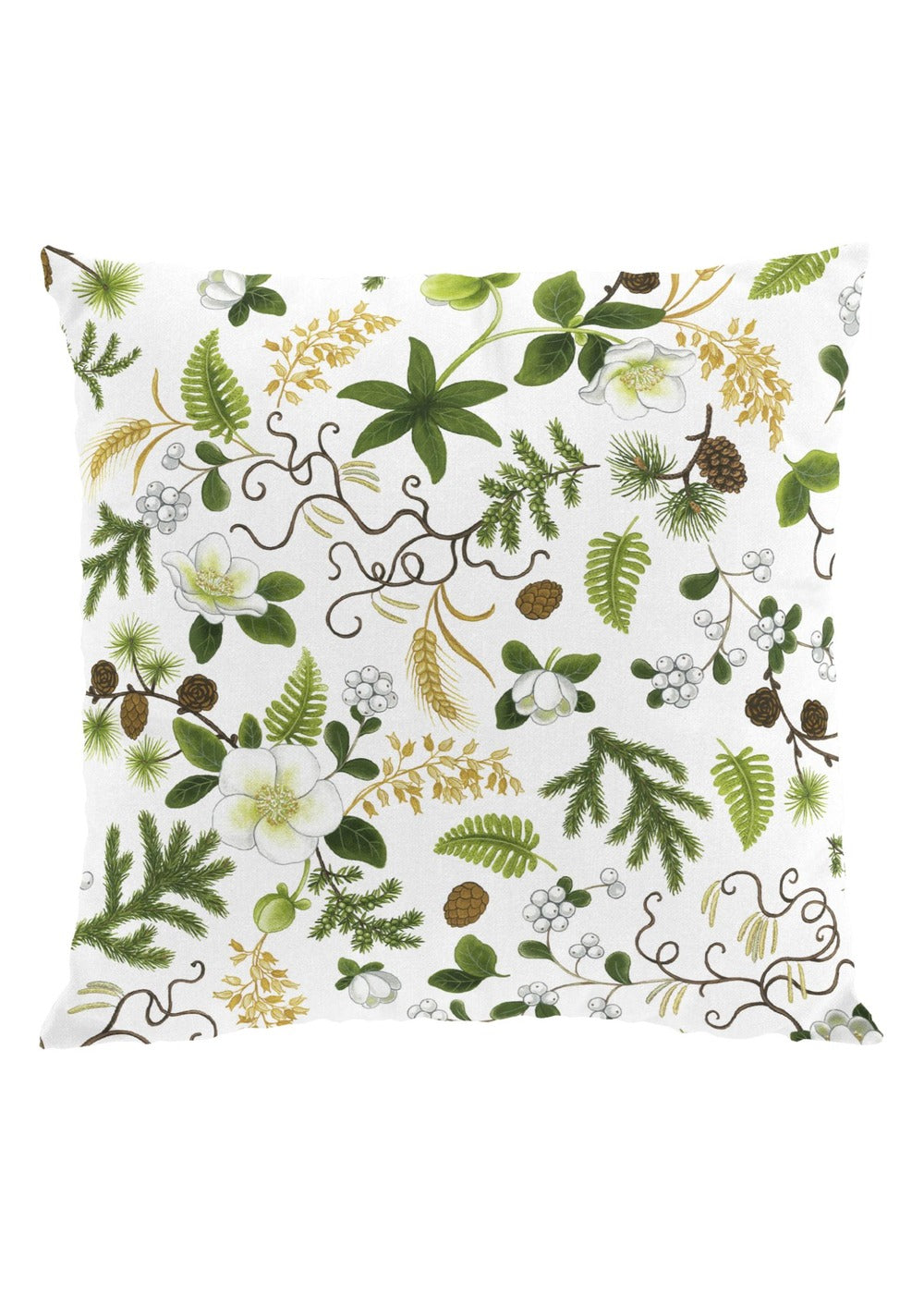 Barr & Blom kussenhoes 47 × 47 cm - Offwhite & groen