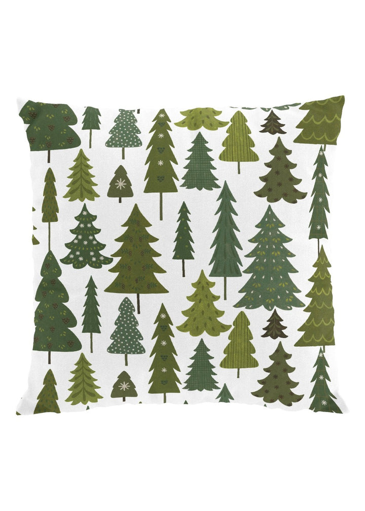 Granby kussenhoes 47 × 47 cm - Offwhite & groen
