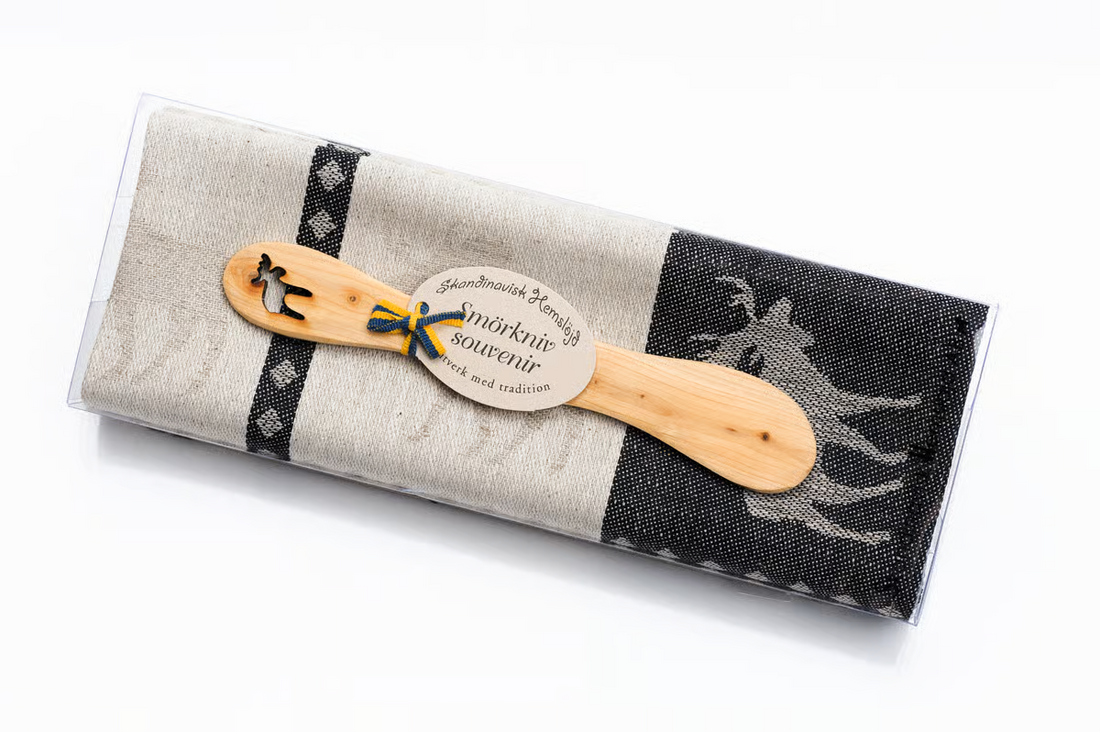 Cadeauset – Keukendoek & Boterhammes met elandmotief
