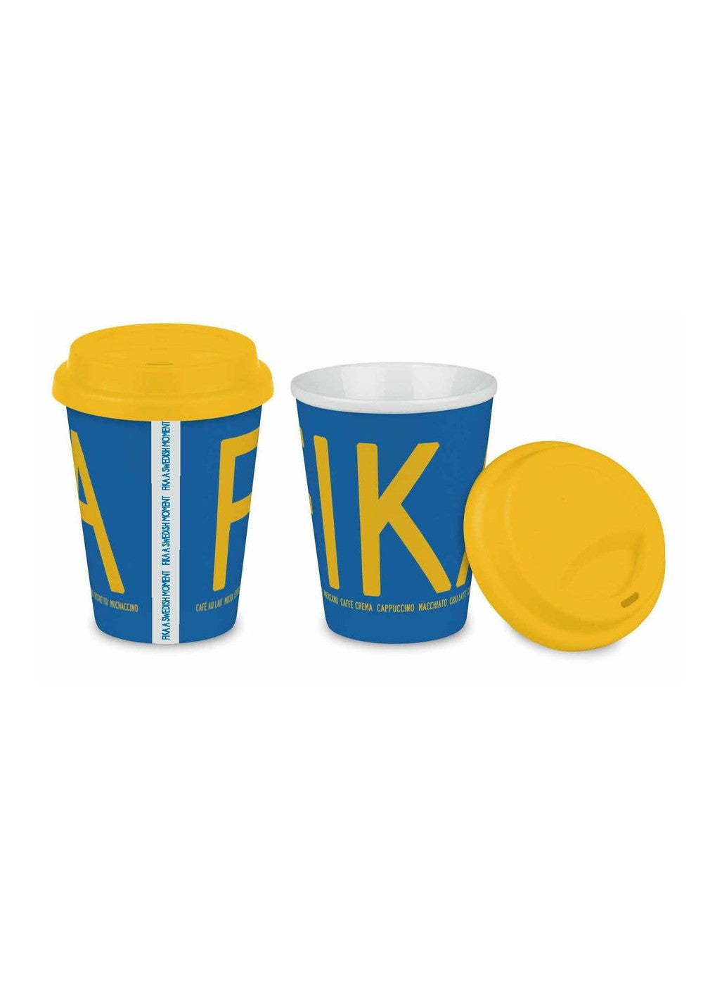 Fika To Go-mugg blå/gul