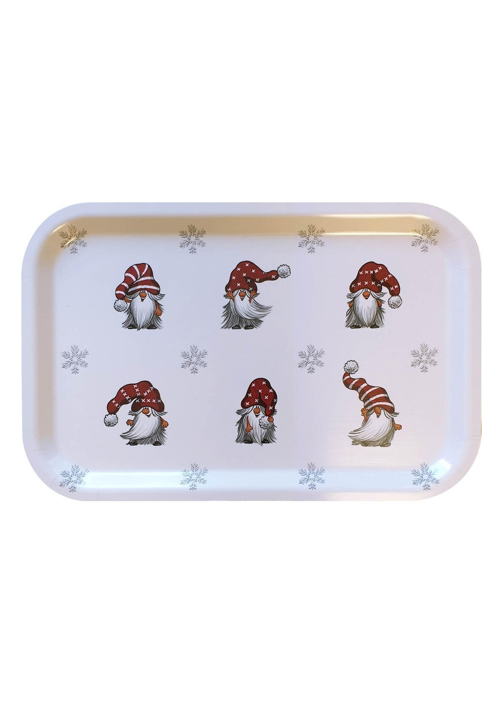 Julian & Co dienblad 20×27 cm - Offwhite & rood