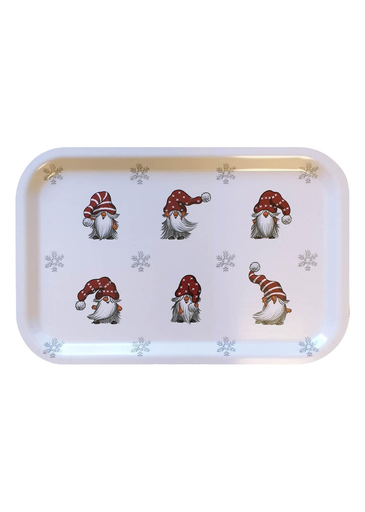 Julian & Co dienblad 20×27 cm - Offwhite & rood