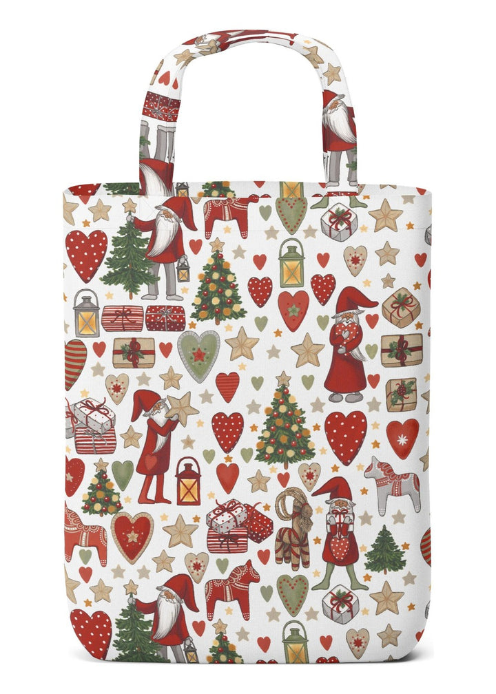 Julstök draagtas 40 × 40 cm - Offwhite & rood