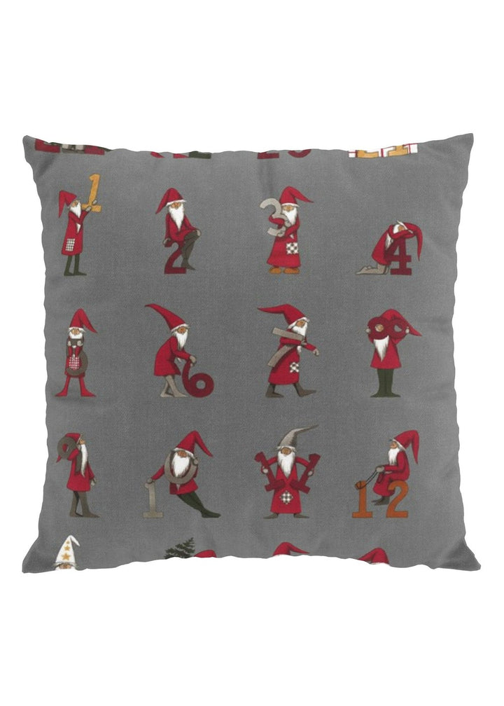 Kalendertomtar kussenhoes 47 × 47 cm - Grijs