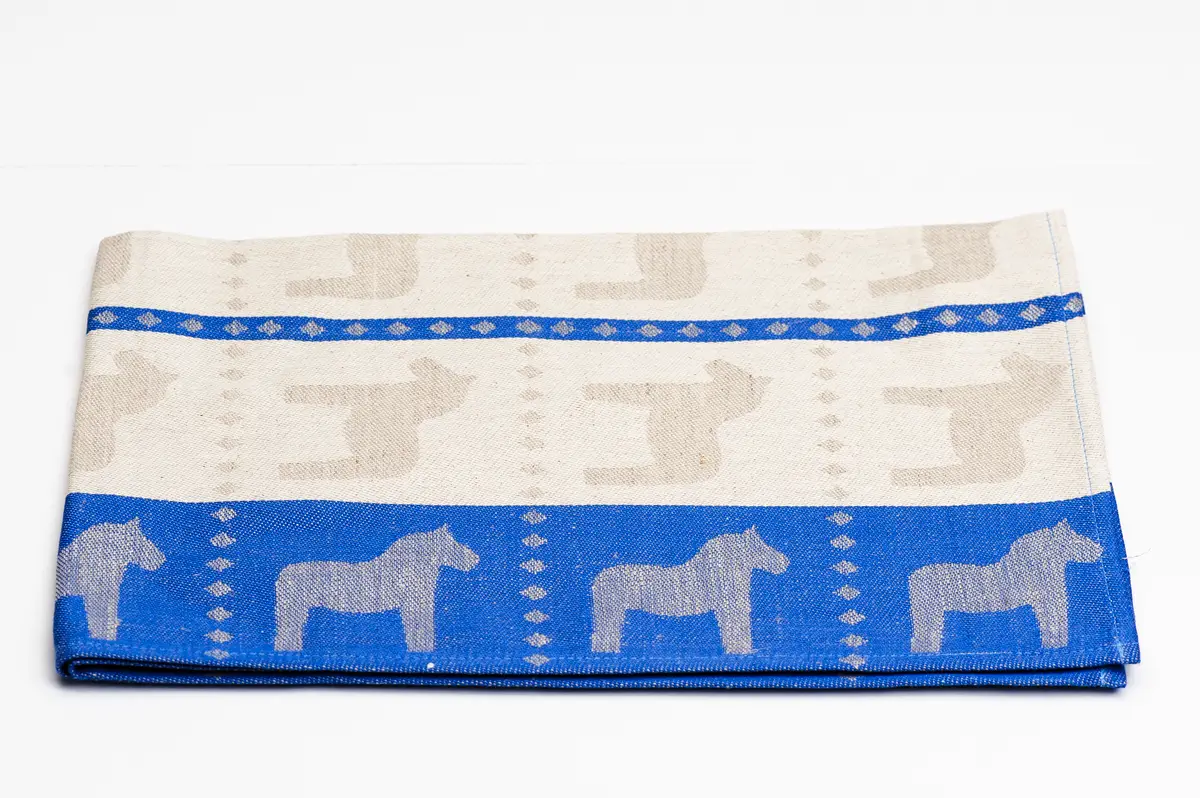 Geschirrtuch Dala Pferd – Rot, Blau oder Schwarz