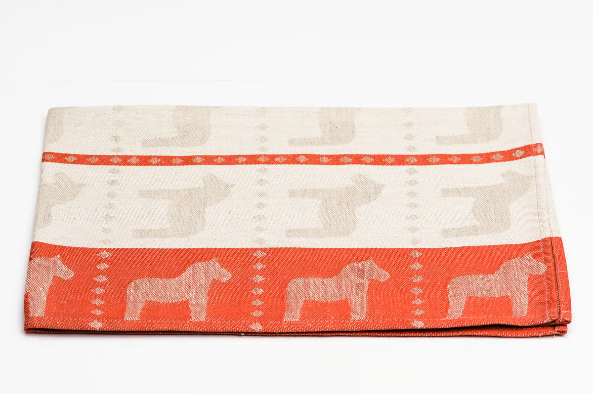 Geschirrtuch Dala Pferd – Rot, Blau oder Schwarz