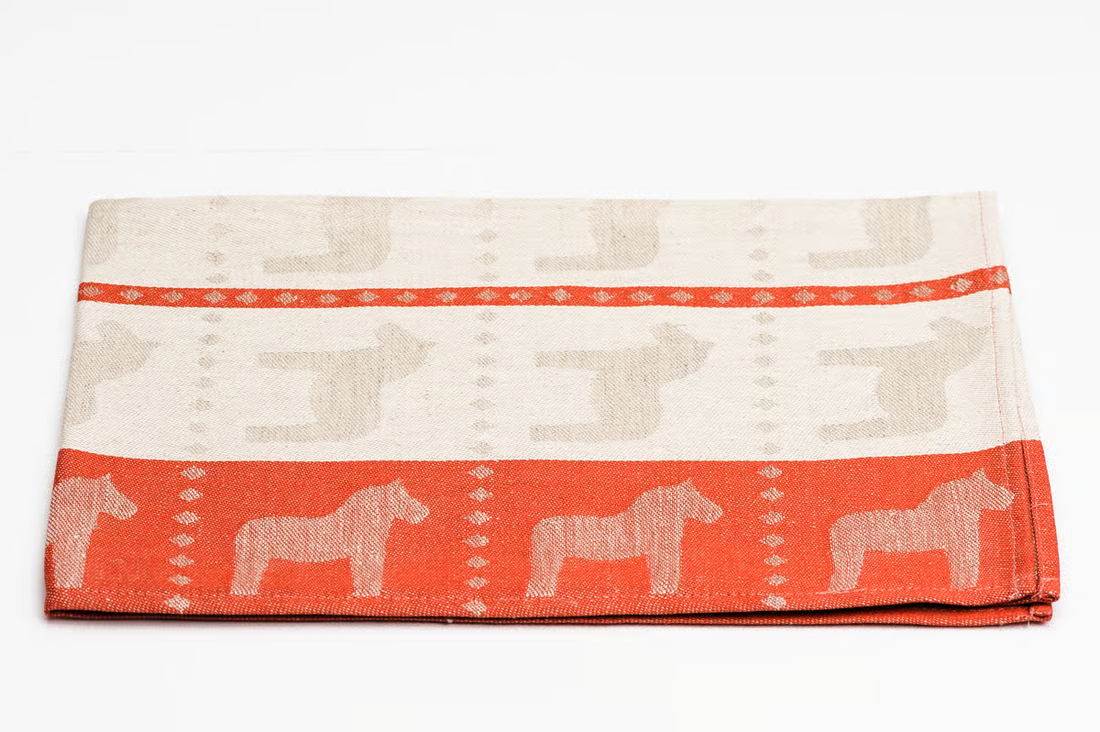 Theedoek Dala paard – Rood, Blauw of Zwart