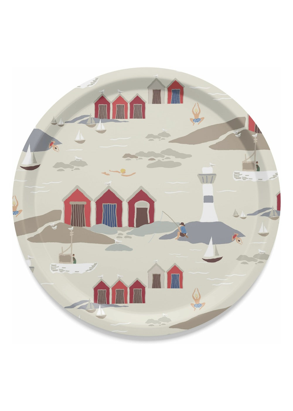 Kust rond dienblad Ø 31 cm - Beige