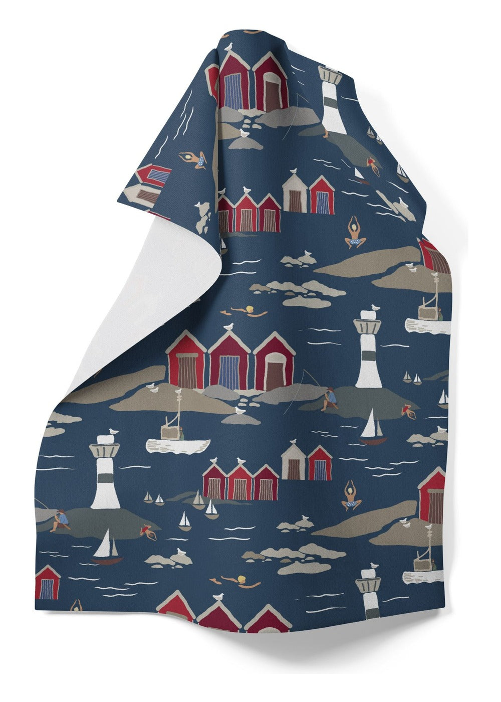 Kust theedoek 47×70 cm - Blauw