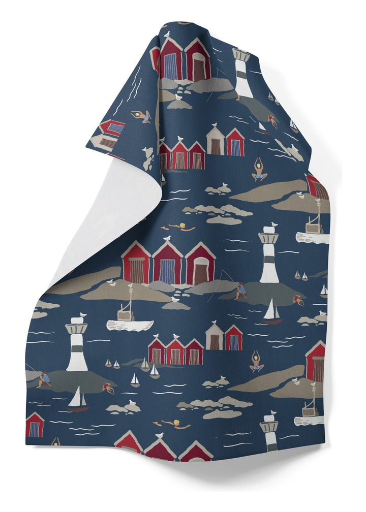 Kust theedoek 47×70 cm - Blauw