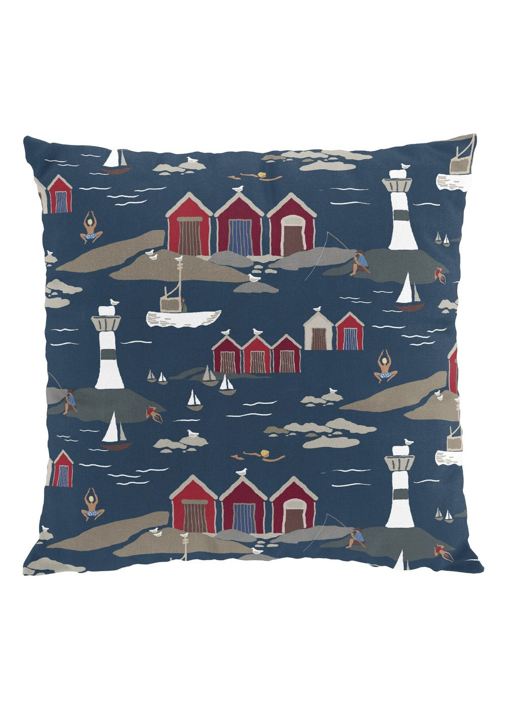 Kust kussenhoes 47×47 cm - Blauw
