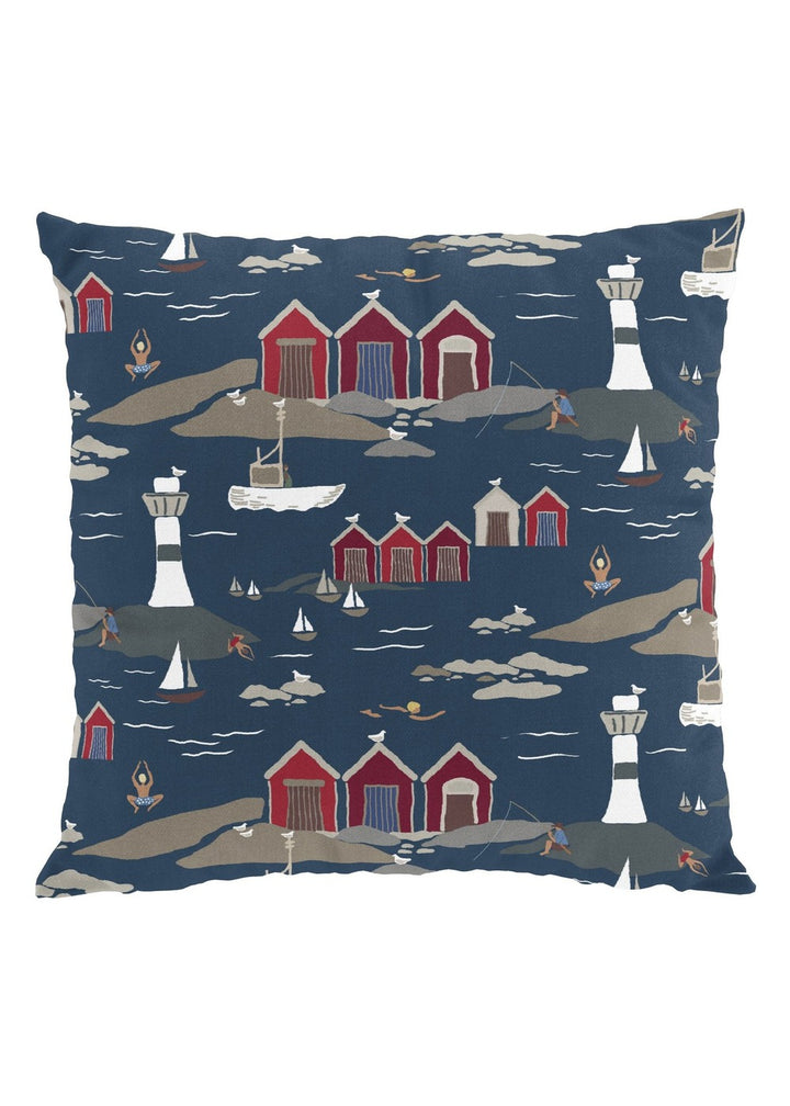 Kust kussenhoes 47×47 cm - Blauw