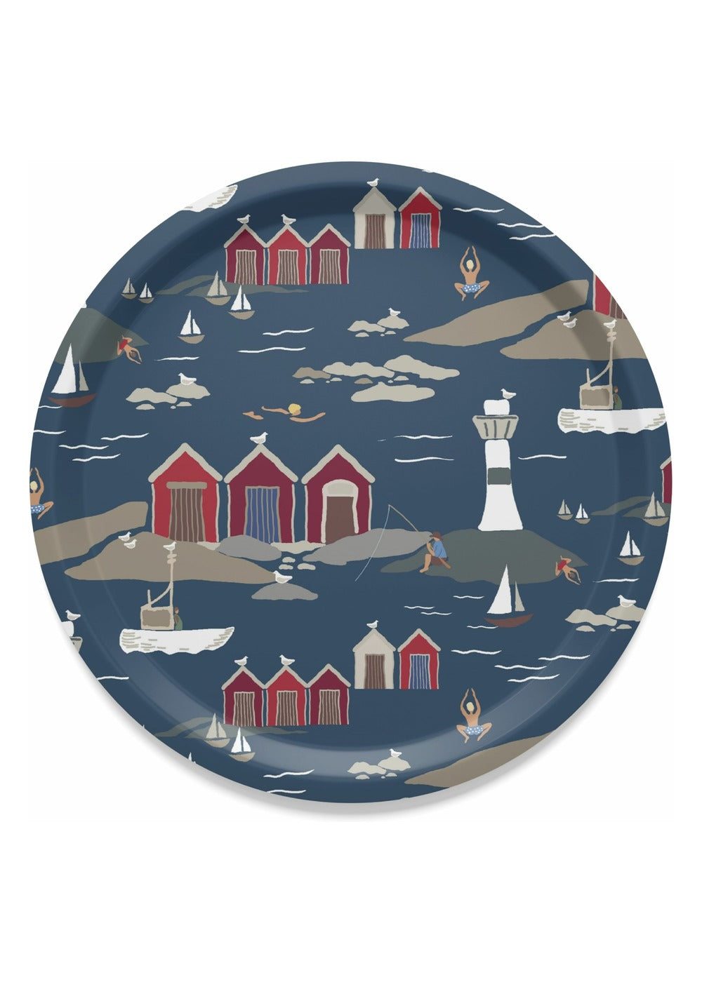 Kust rond dienblad Ø 31 cm - Blauw