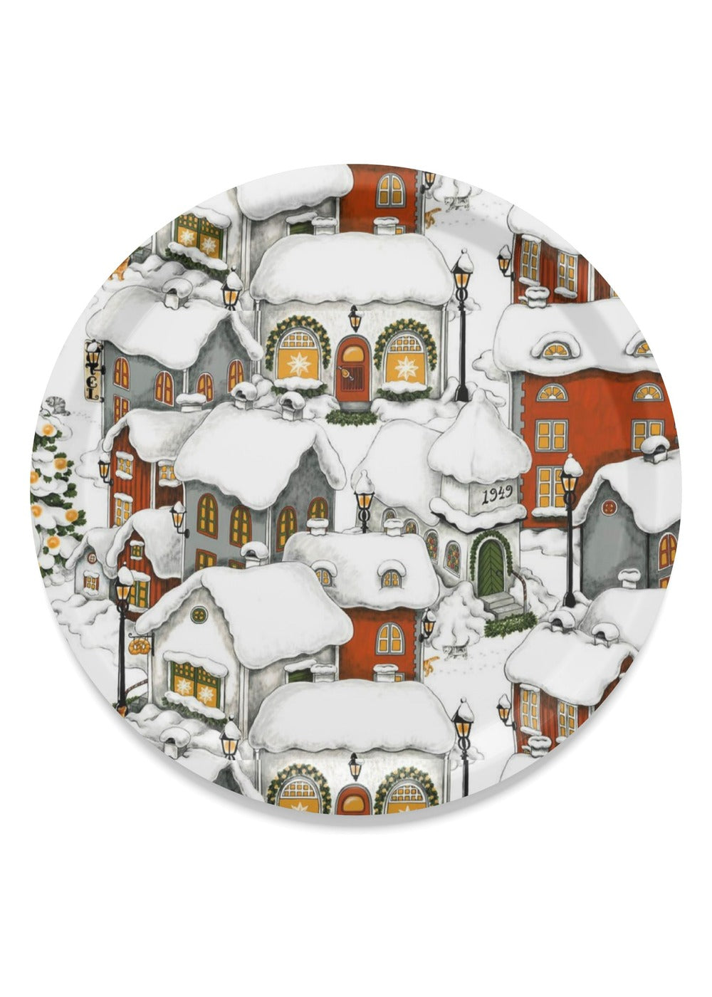 Lyckeby rond dienblad Ø 31 cm - Rood