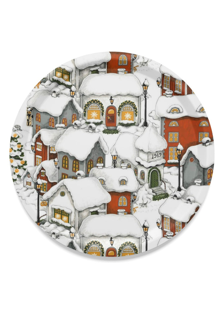 Lyckeby rond dienblad Ø 31 cm - Rood