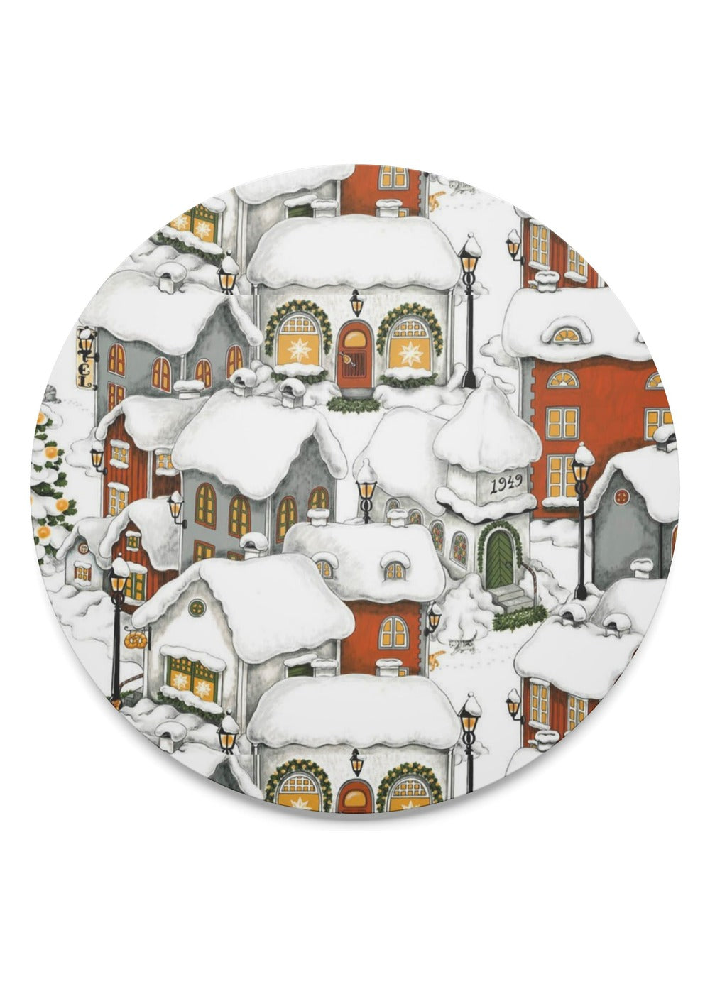 Lyckeby rond onderzetter Ø 21 cm - Rood