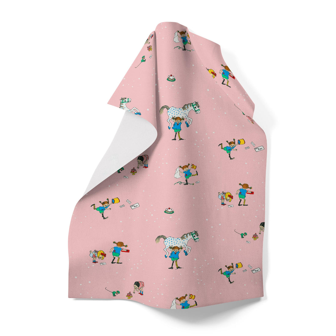 Theedoek – Pippi met Vrienden (Roze)