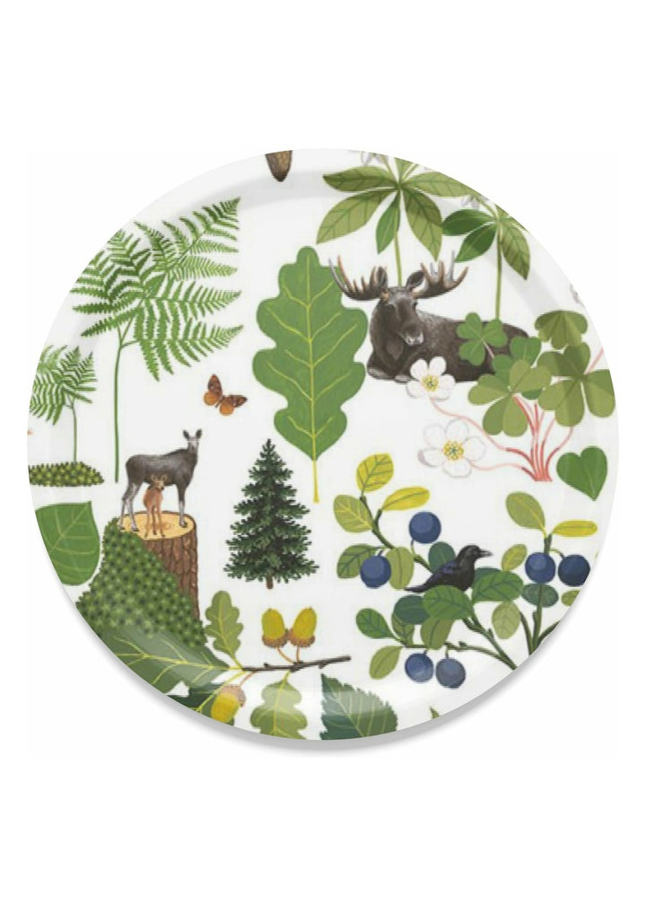 Skogsliv rond dienblad Ø 31 cm - Groen