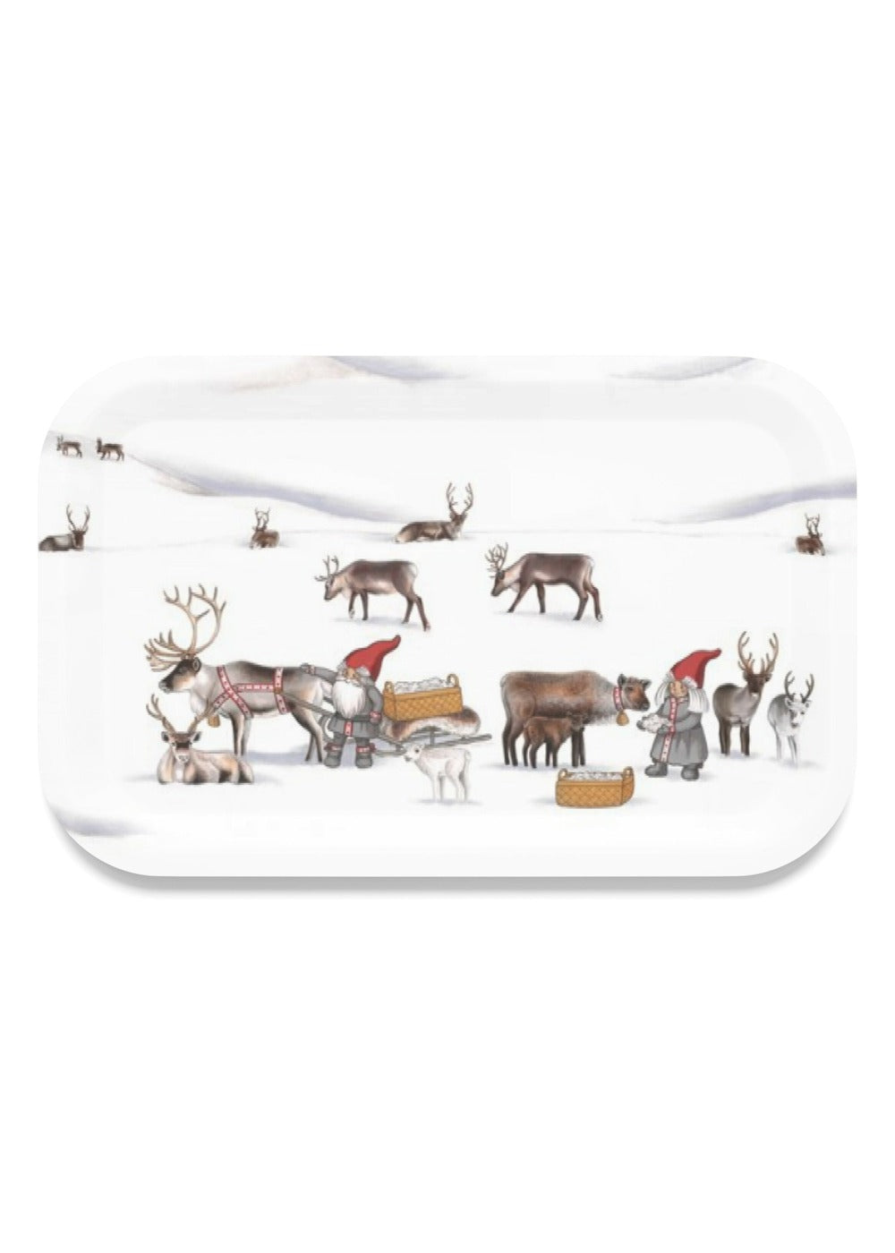 Tomteland bricka offwhite – 33 × 21 cm